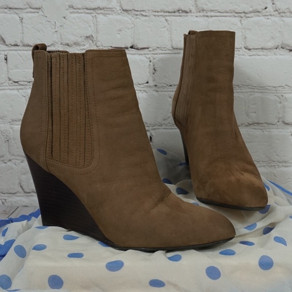 Sam Edelman Shoes - Sam Edelman Brown Gillian Suede Wedge Bootie 7.5